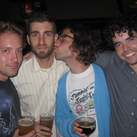 Kyle Mooney with his friends